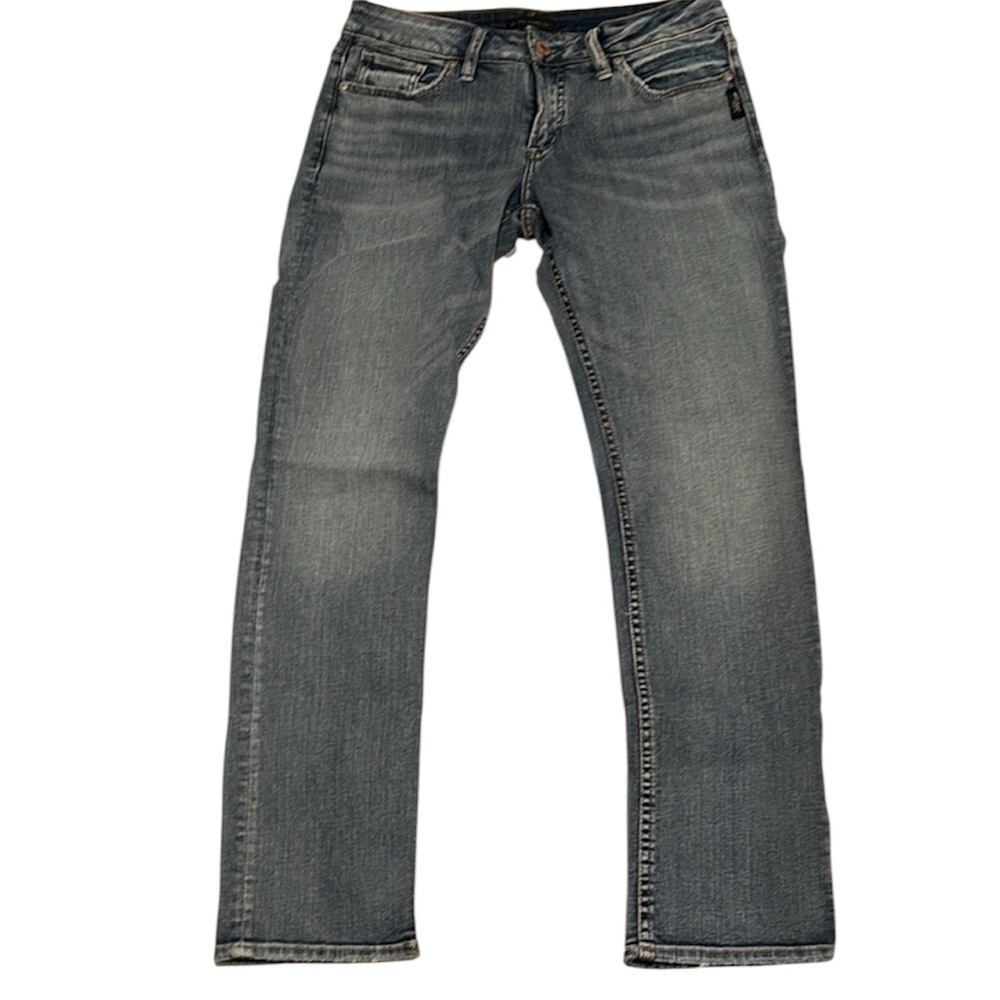 Silver Jeans Dark and Light Blue Denim Suki straight 29 x 32 jeans